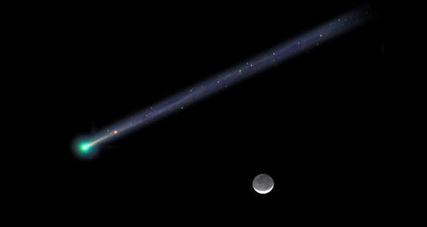ستاره دنباله داری به زمین نزدیک می گردد