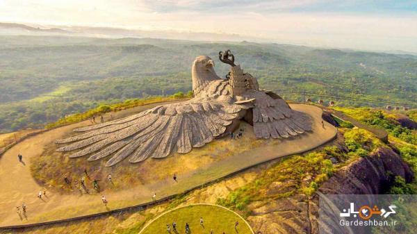 عظیم ترین مجسمه پرنده دنیا، پارک گردشگری در ارتفاع 350 متری در کولام هند